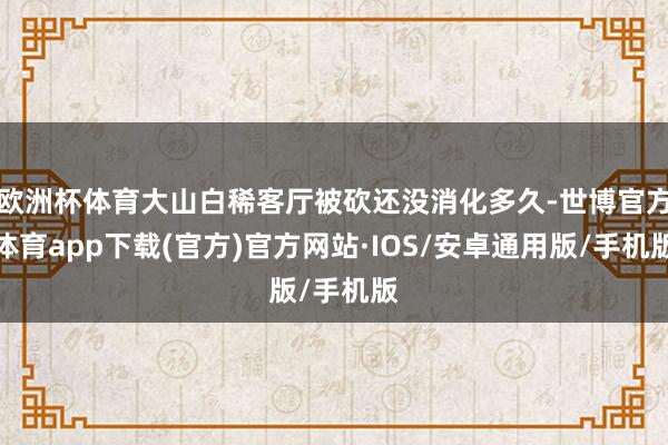 欧洲杯体育大山白稀客厅被砍还没消化多久-世博官方体育app下载(官方)官方网站·IOS/安卓通用版/手机版