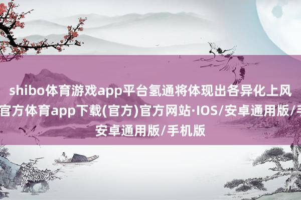 shibo体育游戏app平台氢通将体现出各异化上风-世博官方体育app下载(官方)官方网站·IOS/安卓通用版/手机版