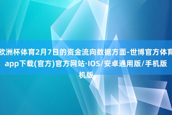 欧洲杯体育2月7日的资金流向数据方面-世博官方体育app下载(官方)官方网站·IOS/安卓通用版/手机版