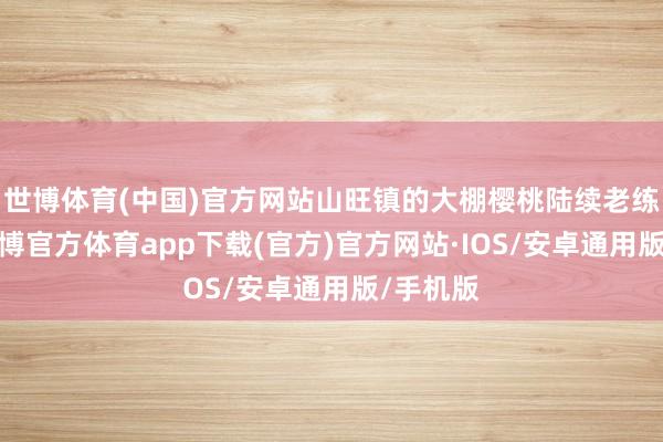 世博体育(中国)官方网站山旺镇的大棚樱桃陆续老练上市-世博官方体育app下载(官方)官方网站·IOS/安卓通用版/手机版