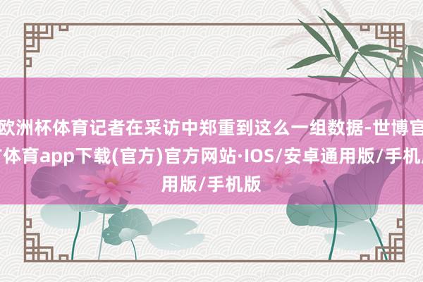 欧洲杯体育记者在采访中郑重到这么一组数据-世博官方体育app下载(官方)官方网站·IOS/安卓通用版/手机版