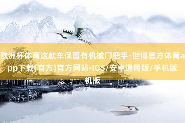 欧洲杯体育这款车保留有机械门把手-世博官方体育app下载(官方)官方网站·IOS/安卓通用版/手机版