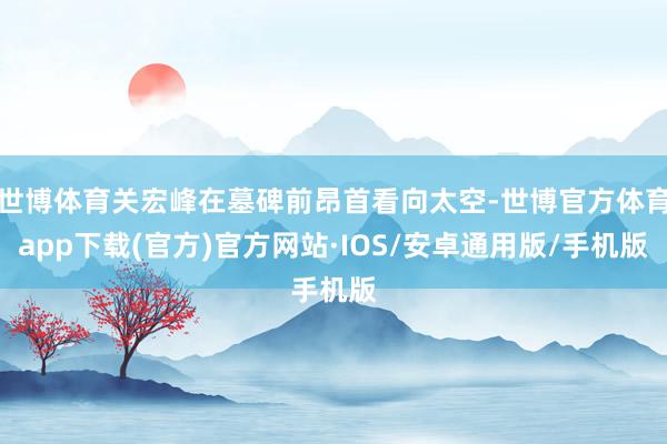 世博体育关宏峰在墓碑前昂首看向太空-世博官方体育app下载(官方)官方网站·IOS/安卓通用版/手机版