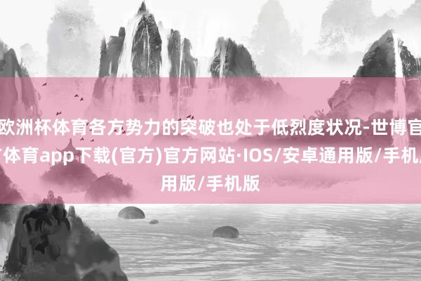 欧洲杯体育各方势力的突破也处于低烈度状况-世博官方体育app下载(官方)官方网站·IOS/安卓通用版/手机版