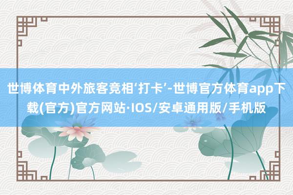 世博体育中外旅客竞相‘打卡’-世博官方体育app下载(官方)官方网站·IOS/安卓通用版/手机版