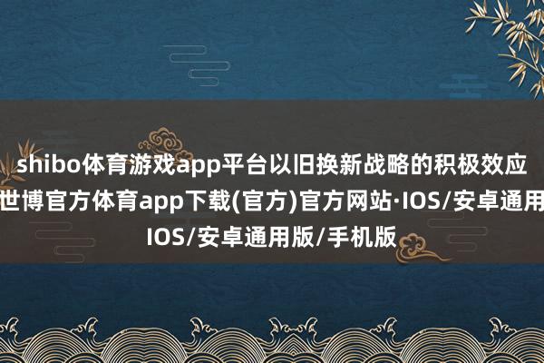 shibo体育游戏app平台以旧换新战略的积极效应仍在捏续-世博官方体育app下载(官方)官方网站·IOS/安卓通用版/手机版