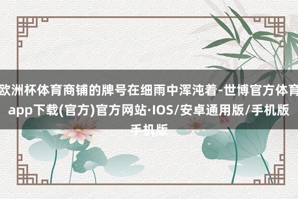 欧洲杯体育商铺的牌号在细雨中浑沌着-世博官方体育app下载(官方)官方网站·IOS/安卓通用版/手机版
