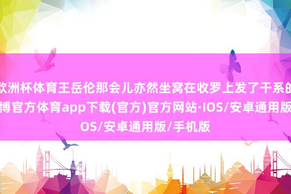 欧洲杯体育王岳伦那会儿亦然坐窝在收罗上发了干系的动态-世博官方体育app下载(官方)官方网站·IOS/安卓通用版/手机版