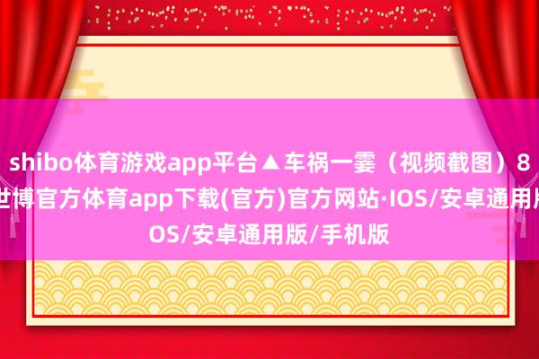 shibo体育游戏app平台▲车祸一霎（视频截图）8月15日-世博官方体育app下载(官方)官方网站·IOS/安卓通用版/手机版