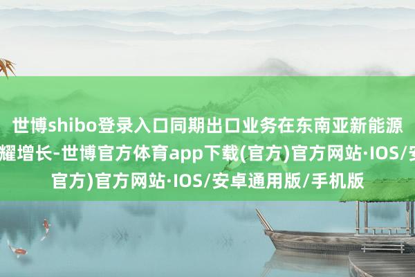 世博shibo登录入口同期出口业务在东南亚新能源车规模也赢得了显耀增长-世博官方体育app下载(官方)官方网站·IOS/安卓通用版/手机版